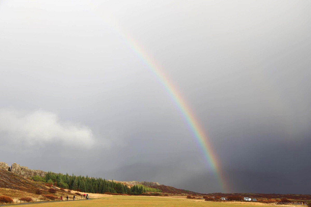 シンクヴェトリル国立公園で見た虹